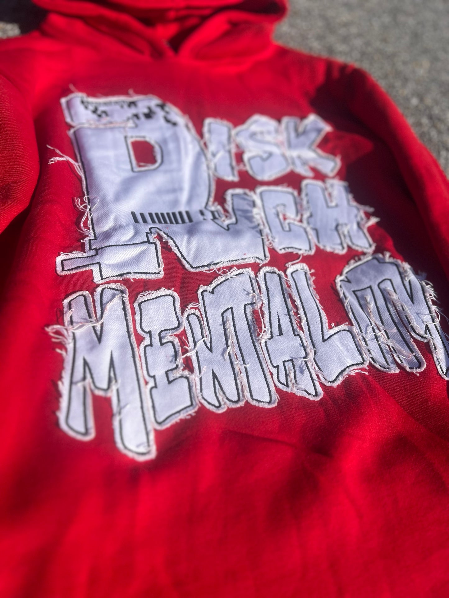 Red “Risk/Rich Mentality” Hoodie