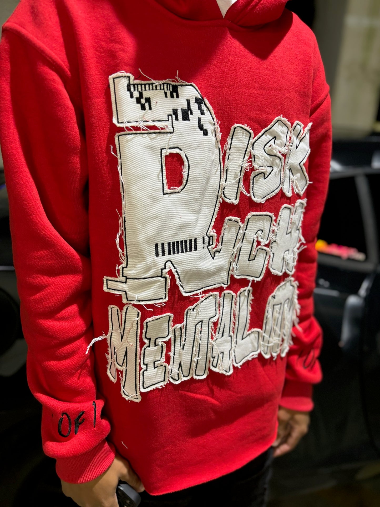 Red “Risk/Rich Mentality” Hoodie