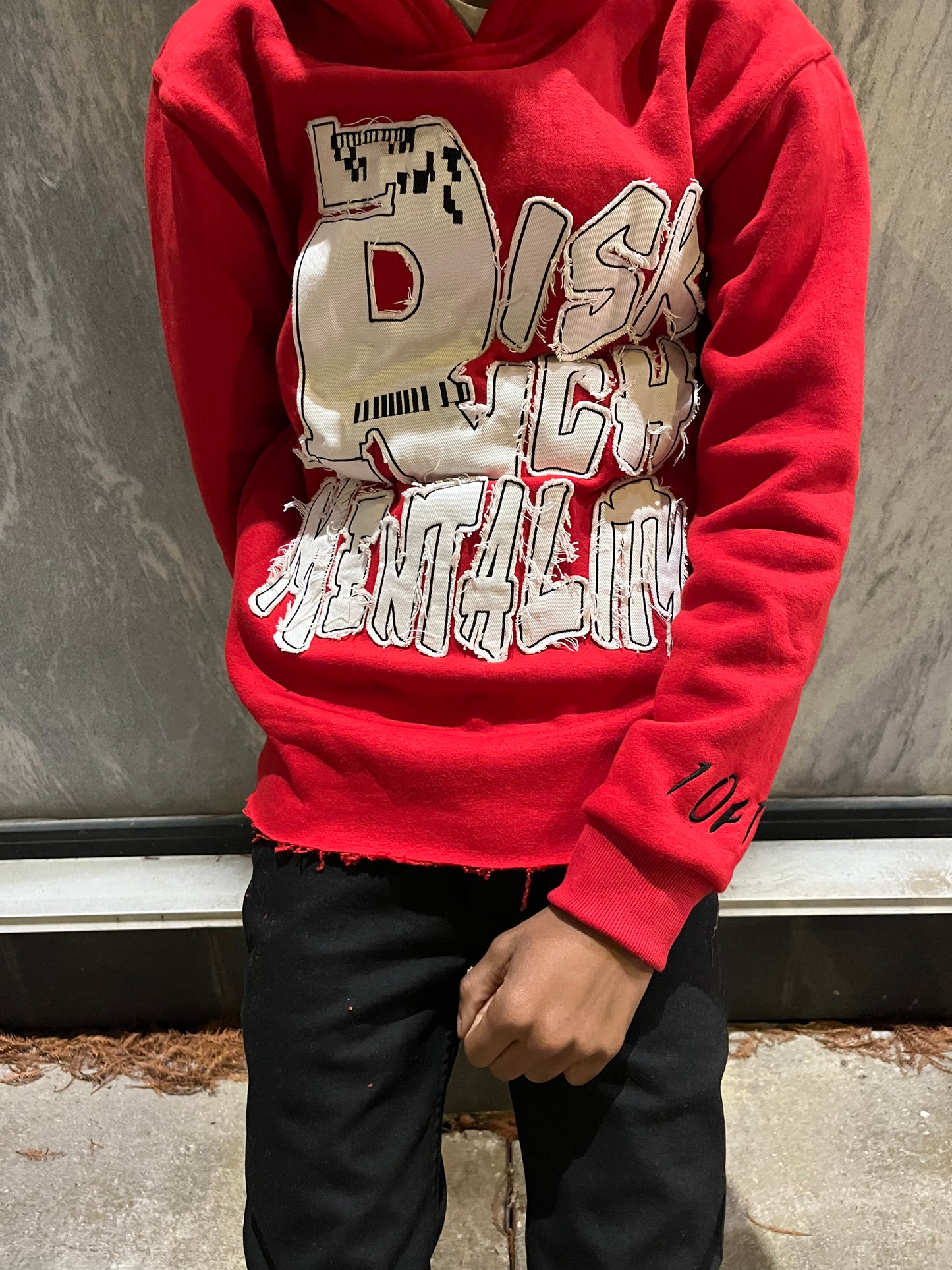 Red “Risk/Rich Mentality” Hoodie