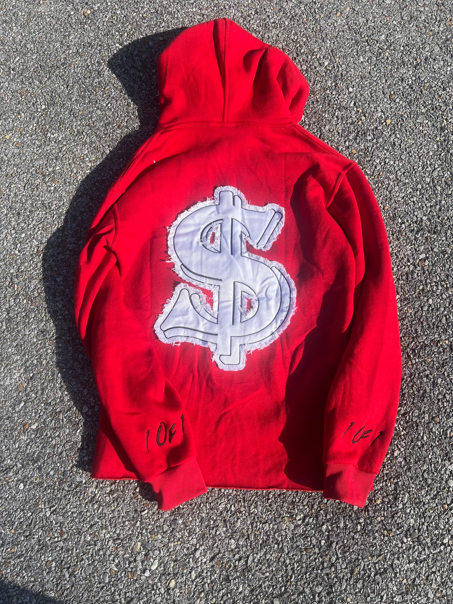 Red “Risk/Rich Mentality” Hoodie