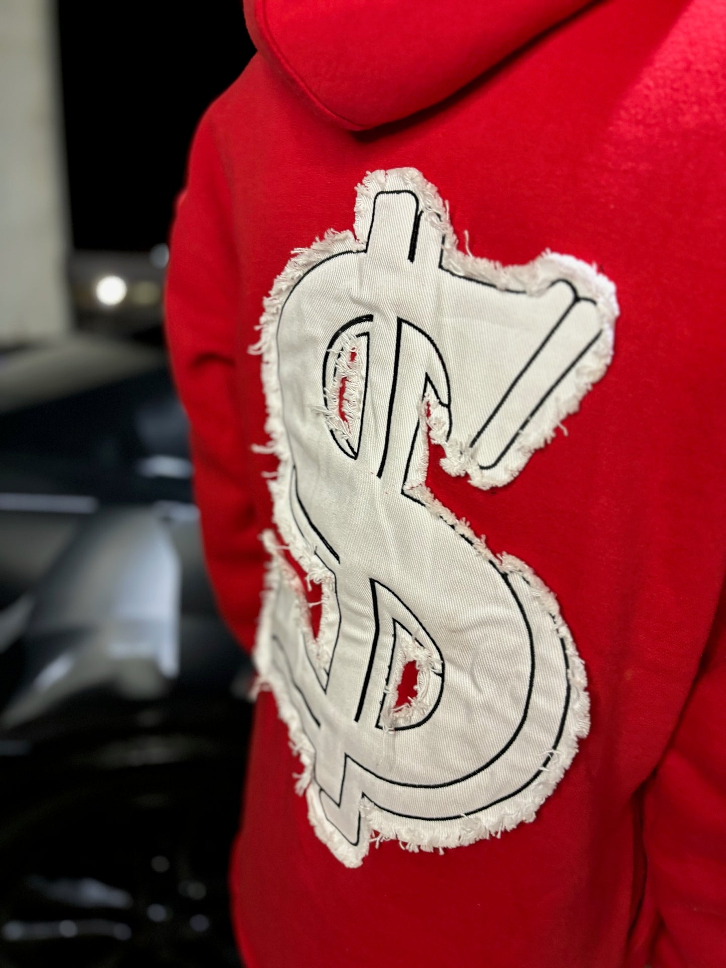 Red “Risk/Rich Mentality” Hoodie